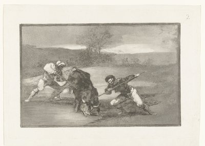 Tyrejagt til fods Otro mode de cazar á pie Tyrefægtning (serietitel) La Tauromaquia (serietitel) af Francisco de Goya