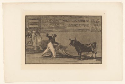 Stierenvechter mødte banderilla Harpunernes eller banderillaernes oprindelse Stierengevechten (serietitel) La Taureamachie (serietitel) Tyrefægtning (serietitel) af Francisco de Goya