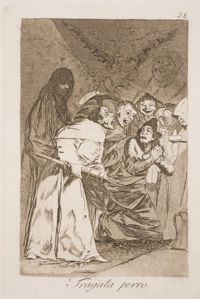 Tag det din hund! af Francisco de Goya
