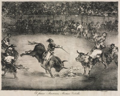 The Bulls of Bordeaux: Den berømte amerikaner, Mariano Ceballos af Francisco de Goya