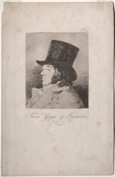 The Caprichos: Portræt af Goya af Francisco de Goya