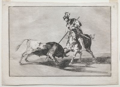 The Cid Campeador Spyd Another Bull, 1815-1816. af Francisco de Goya