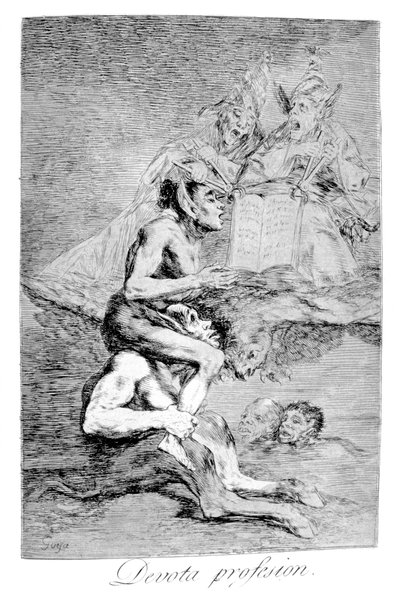 Det fromme erhverv, 1799 af Francisco de Goya