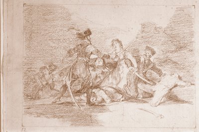 The Disasters of War: Det er allerede for sent (Forberedelsestegning af Francisco de Goya