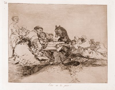 The Disasters of War: Dette er det værste (ætsning fra forberedende tegning af Francisco de Goya