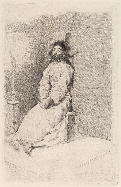 Den garroterede mand af Francisco de Goya
