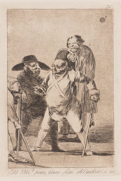 The Habit of Command, slutningen af den 18.-begyndelsen af den 19 århundrede (tryk) af Francisco de Goya