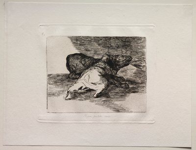 Krigens rædsler: Han får noget ud af det. af Francisco de Goya