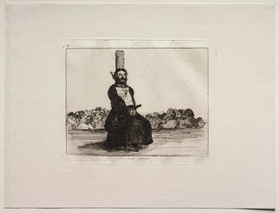 Krigens rædsler: På grund af en kniv af Francisco de Goya
