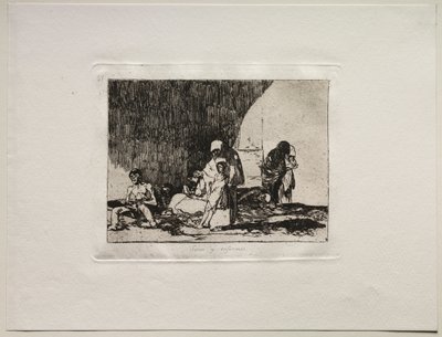 Krigens rædsler: de raske og de syge. af Francisco de Goya