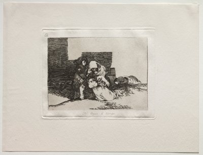 Krigens rædsler: De ankommer ikke i tide. af Francisco de Goya