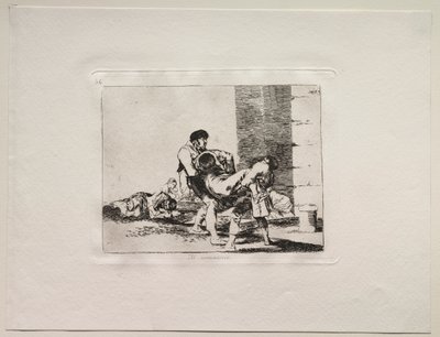 Krigens rædsler: Til kirkegården. af Francisco de Goya