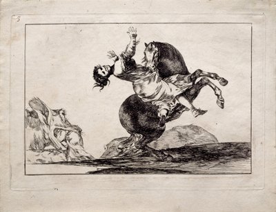 Hestebortføreren fra serien Los Disparates Follies, 1815-1819 af Francisco de Goya