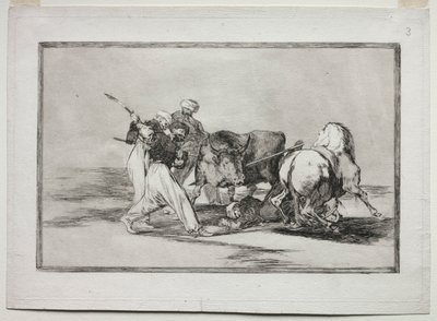 Maurerne slog sig ned i Spanien, opgav Koranens overtro, adopterede denne kunst..., 1815-1816 af Francisco de Goya