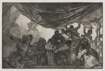 Ordsprogene: Klar dårskab, 1864. af Francisco de Goya