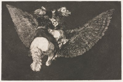 Ordsprogene: Flyvende dårskab af Francisco de Goya