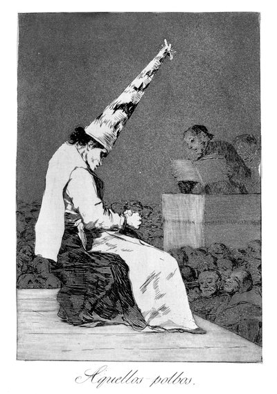 Disse støvpletter, Perrico den krøbling, 1799 af Francisco de Goya
