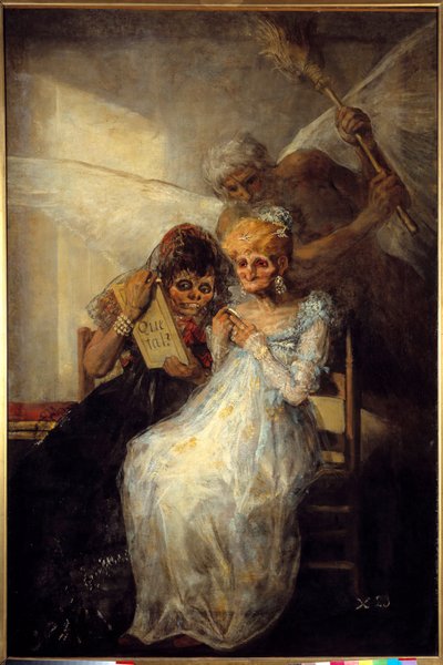 Tid eller gammelt maleri af Francisco de Goya (1746-1828) 1808 søn. 1,81x1,25 m Lille, museum for billedkunst - Tiden eller de gamle kvinder. Maleri af Francisco de Goya (1746-1828) af Francisco de Goya