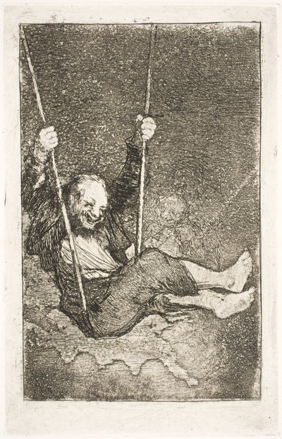 Troldmand i en gynge af Francisco de Goya