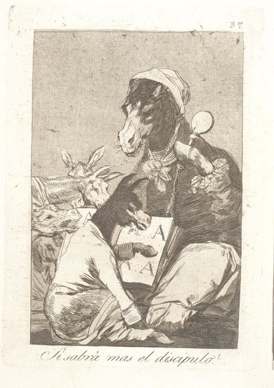 Ved eleven mere end læreren? af Francisco de Goya
