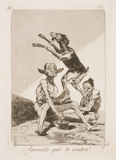 Vent til den er blevet smurt med salve af Francisco de Goya