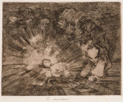 Vil hun rejse sig igen? Fra serien Krigens rædsler af Francisco de Goya
