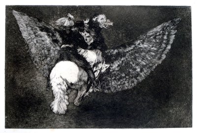 Bevinget nonsens, 1819-1823 af Francisco de Goya