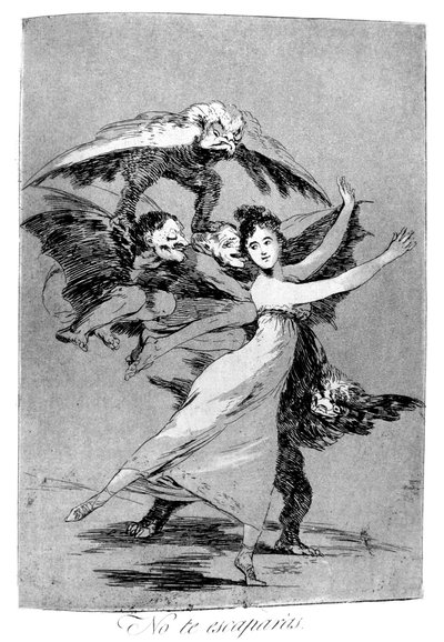 Du vil ikke undslippe, 1799 af Francisco de Goya