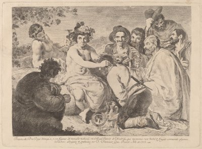 Busser (Bacchus) af Francisco de Goya after Diego Velázquez
