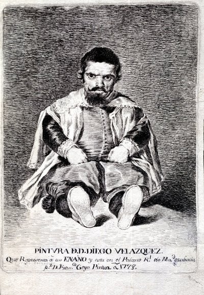 Dværgen, Sebastián de Morra, ved hoffet i Felipe IV af Francisco de Goya