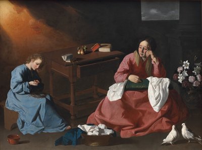 Kristus og jomfruen i huset i Nazareth, ca. 1640. af Francisco de Zurbaran
