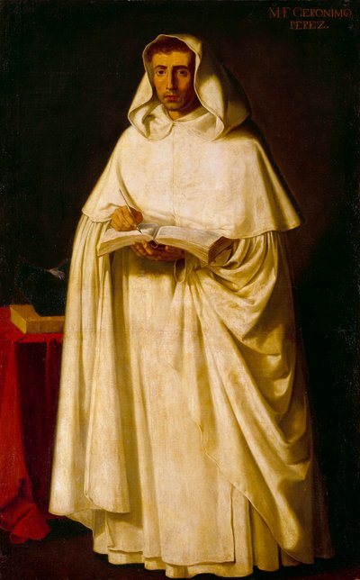 Portræt af fader Jeronimo Perez, maleri af Francisco de Zurbaran (1598-1664) af Francisco de Zurbaran