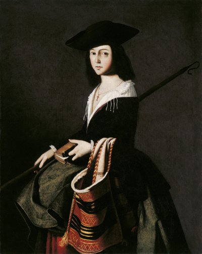 Saint Marina (Sainte Marine) - Zurbaran, Francisco, de (1598-1664) - ca 1640-1645 - Olie på lærred - 111x88 - Museo Carmen Thyssen, Malaga af Francisco de Zurbaran