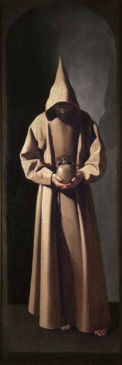 St. Francis overvejer en kranie af Francisco de Zurbaran