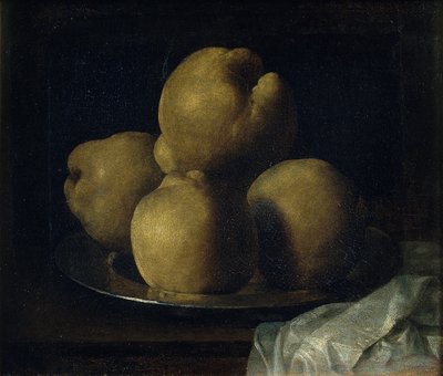 Stilleben med skål med kvæder af Francisco de Zurbaran