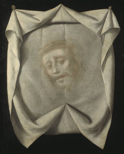 Svensk:  Veronikas svetteduk Den hellige Veronikas slør, Det hellige ansigt af Francisco de Zurbaran