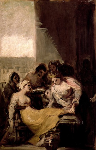 Den hellige Isabel i Portugal helbreder en syg kvindes sår af Francisco de Goya