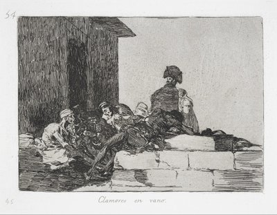 Forfængelige beklagelser fra serien The Disasters of War af Francisco de Goya
