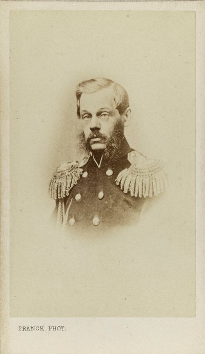 Portræt af grev Dmitry Alekseevich Milyutin 1816-1912. af Franck