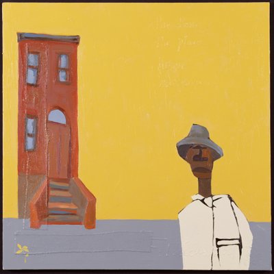 The Man, 2001 (blandede medier på lærred) af Francks Deceus