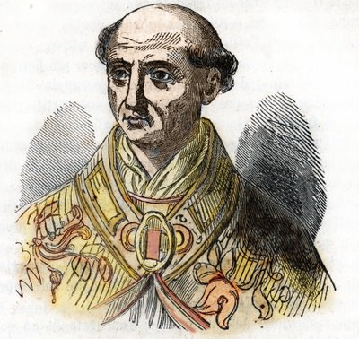 Portræt af pave Saint Calixte II (Gui af Bourgogne, på italiensk Guido dei Conti di Borgogna, Callisto II af Franco Mistrali