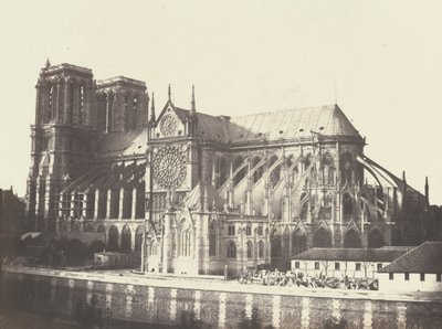 Notre Dame-kirken - sydsiden, 1852 (foto) af Francois Auguste Renard
