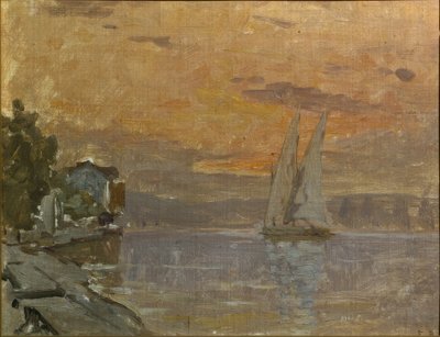 Bark foran La Grande-Rive af Francois-Louis-David Bocion