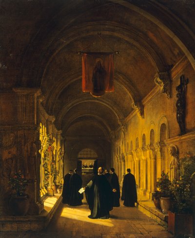 Abelard i klosteret af Francois Marius Granet