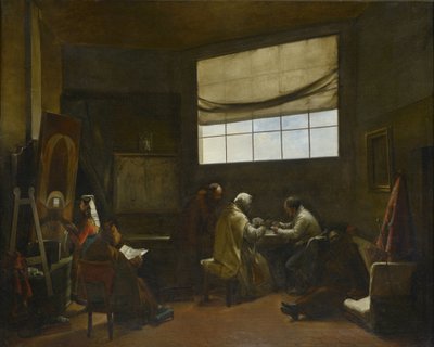 Kunstnerens værkstedsmaleri af Francois Marius Granet (1775-1849) Dim 80x100 cm Musee des Beaux Arts Palais Longchamp af Francois Marius Granet