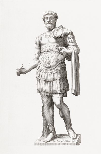 Romerske kejser Marcus Aurelius. Portræt. af Francois Perrier