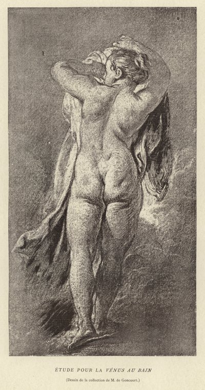 Studie for Venus i badet af Francois (after) Boucher