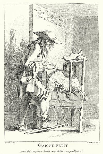 Knivsliber (gravering) af Francois (after) Boucher