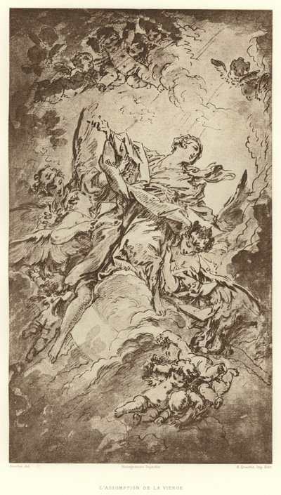 Jomfruens antagelse (gravering) af Francois (after) Boucher