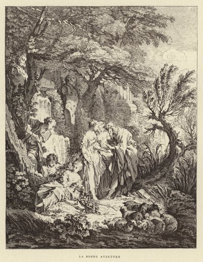 Det gode eventyr (gravering) af Francois (after) Boucher